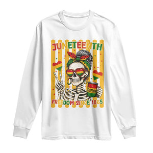 Skeleton Juneteenth Freedom Long Sleeve Shirt African American Pride Gift