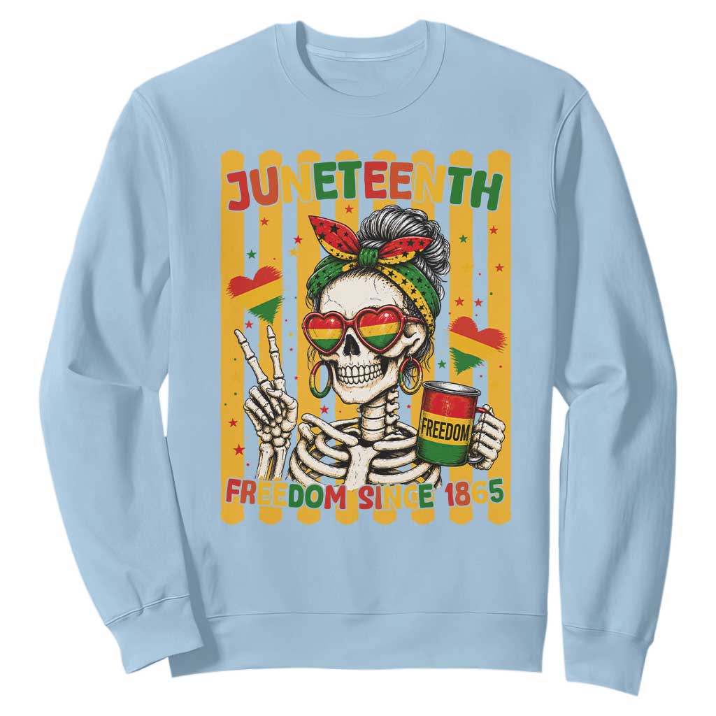 Skeleton Juneteenth Freedom Sweatshirt African American Pride Gift