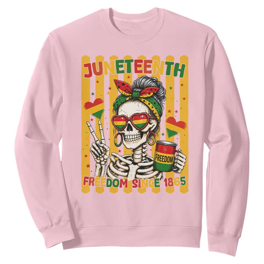 Skeleton Juneteenth Freedom Sweatshirt African American Pride Gift