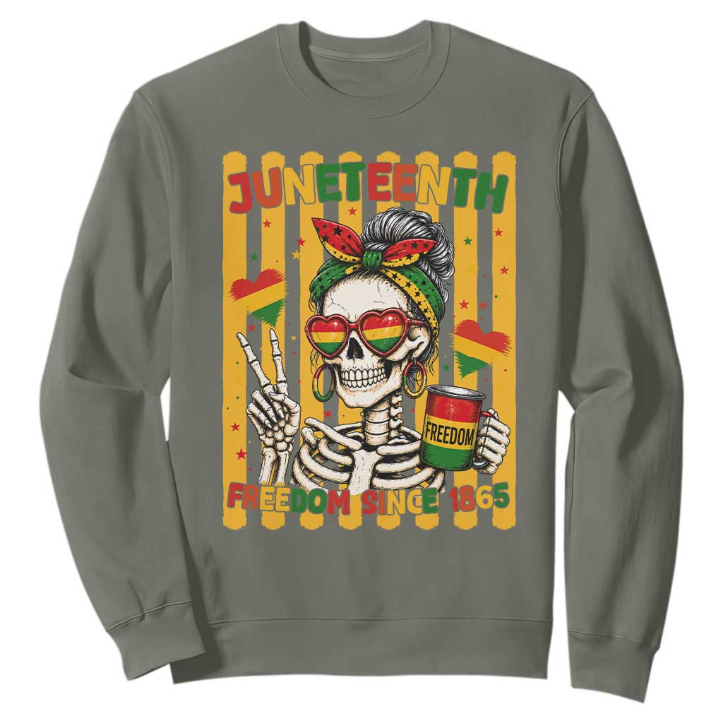 Skeleton Juneteenth Freedom Sweatshirt African American Pride Gift
