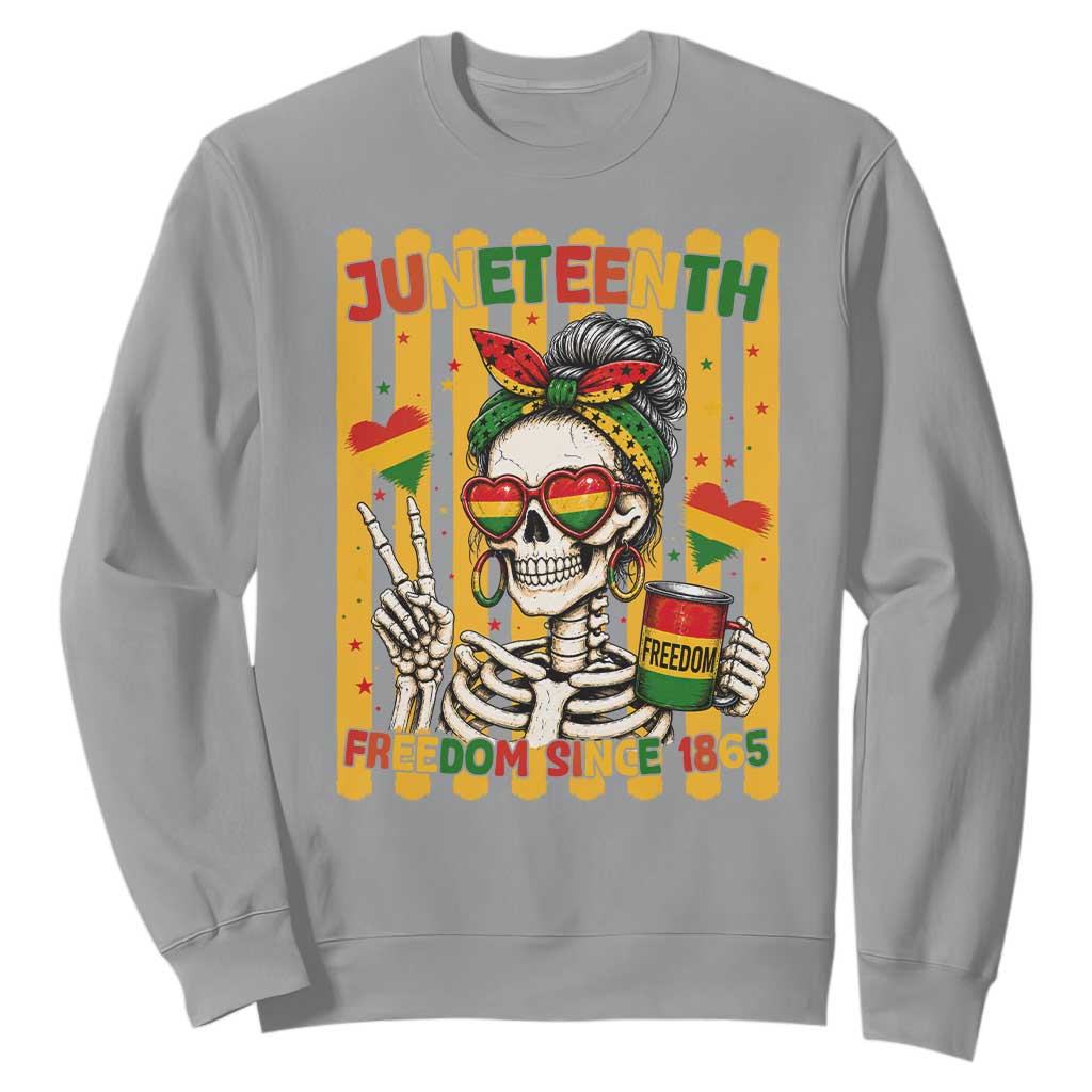 Skeleton Juneteenth Freedom Sweatshirt African American Pride Gift