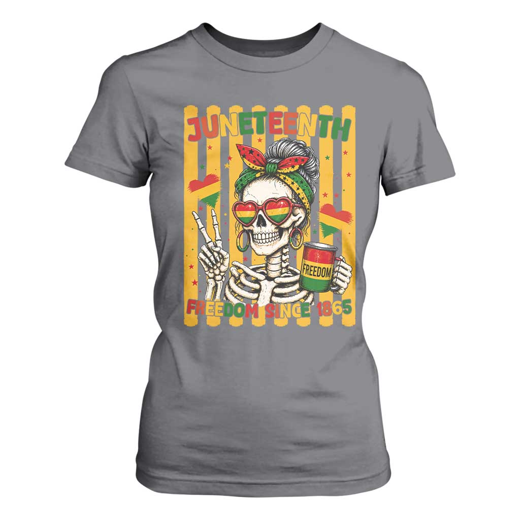 Skeleton Juneteenth Freedom T Shirt For Women African American Pride Gift