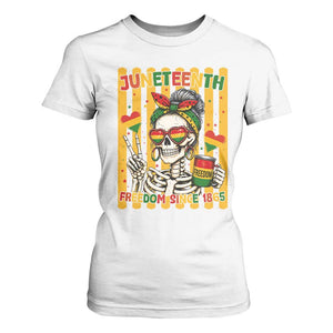 Skeleton Juneteenth Freedom T Shirt For Women African American Pride Gift