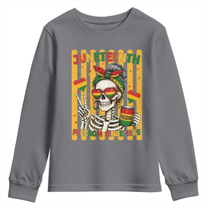 Skeleton Juneteenth Freedom Youth Sweatshirt African American Pride Gift