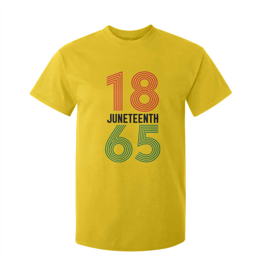 Vintage Juneteenth 1865 T Shirt For Kid Retro Striped Number Graphic