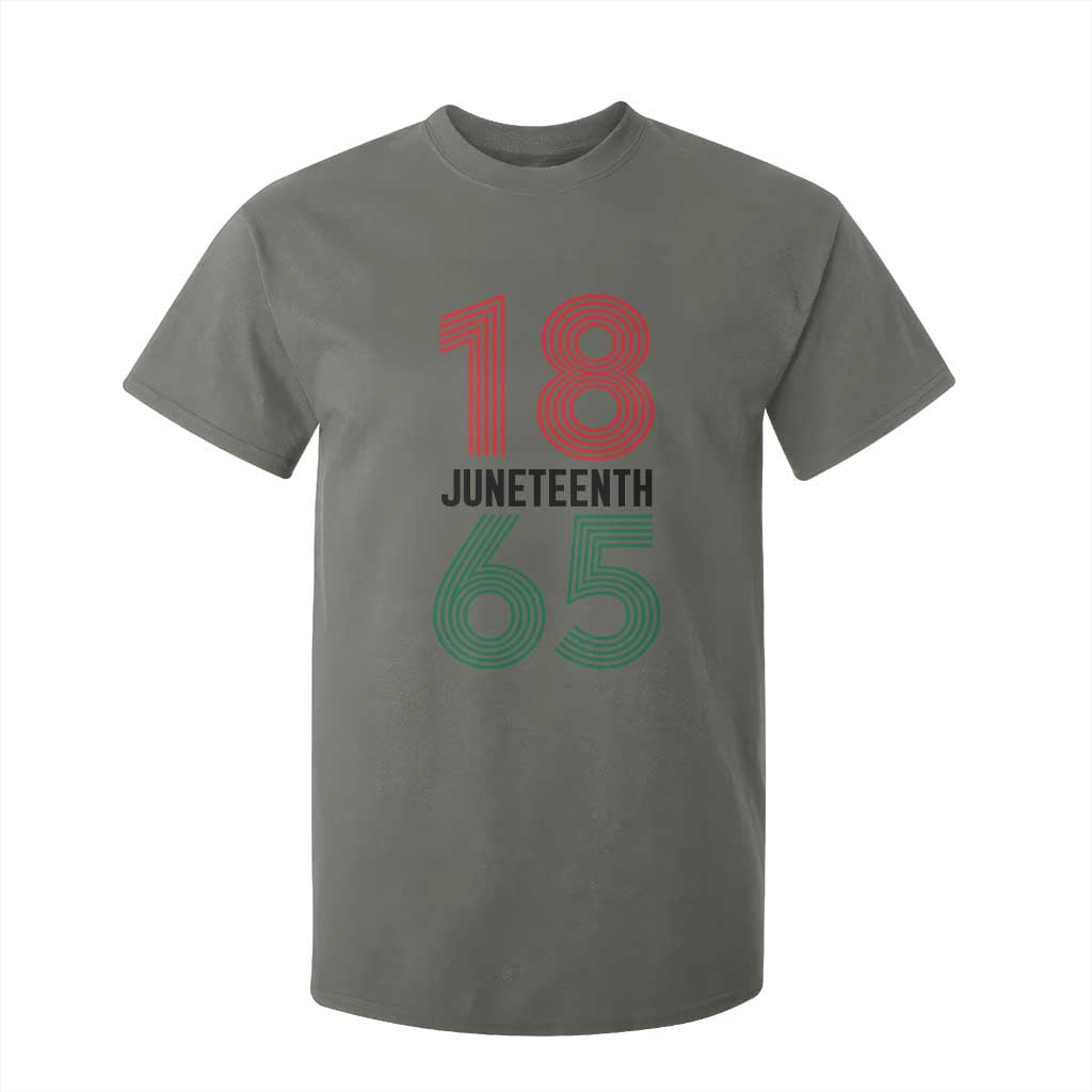 Vintage Juneteenth 1865 T Shirt For Kid Retro Striped Number Graphic