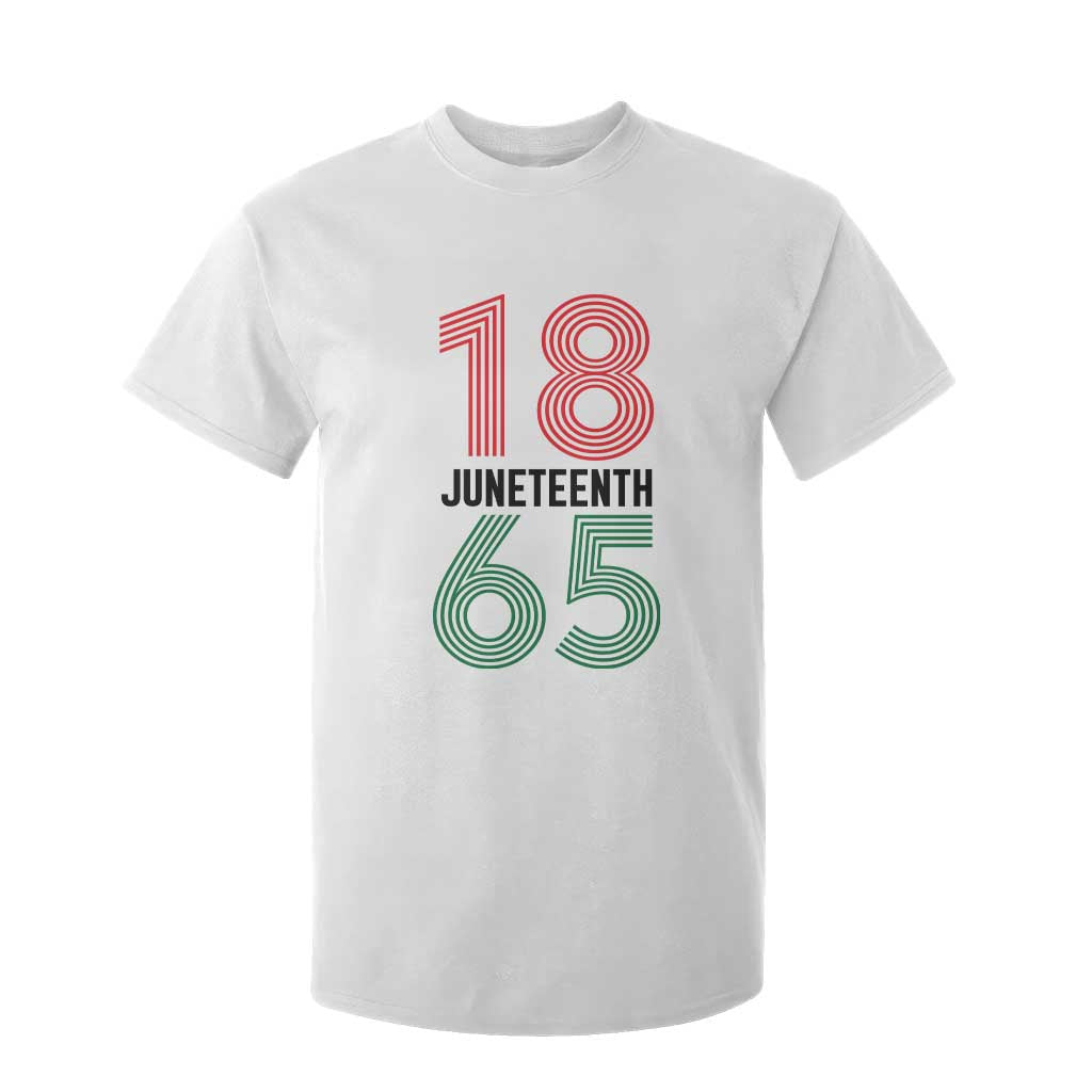 Vintage Juneteenth 1865 T Shirt For Kid Retro Striped Number Graphic