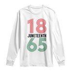 Vintage Juneteenth 1865 Long Sleeve Shirt Retro Striped Number Graphic