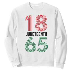 Vintage Juneteenth 1865 Sweatshirt Retro Striped Number Graphic