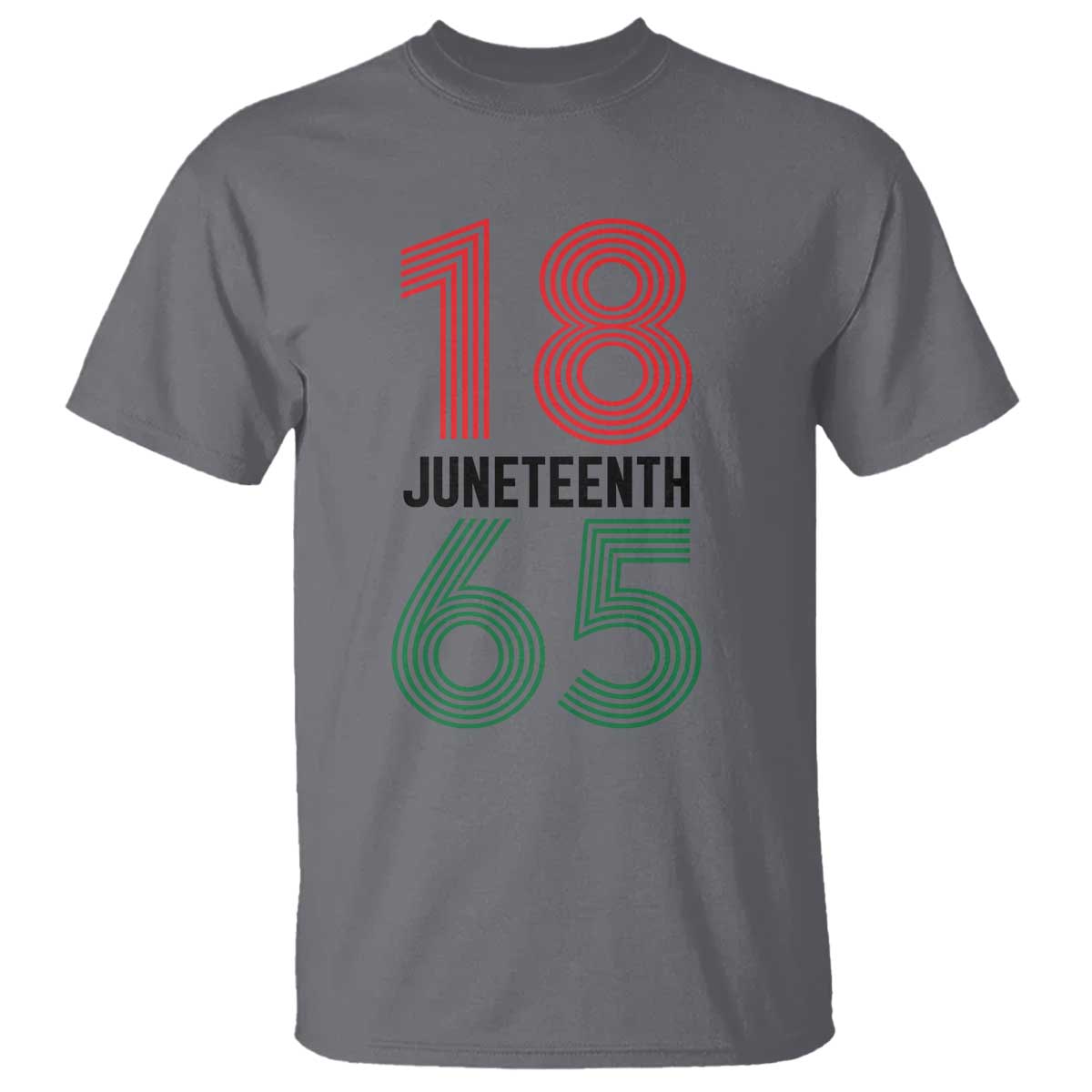 Vintage Juneteenth 1865 T Shirt Retro Striped Number Graphic