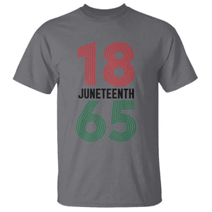 Vintage Juneteenth 1865 T Shirt Retro Striped Number Graphic