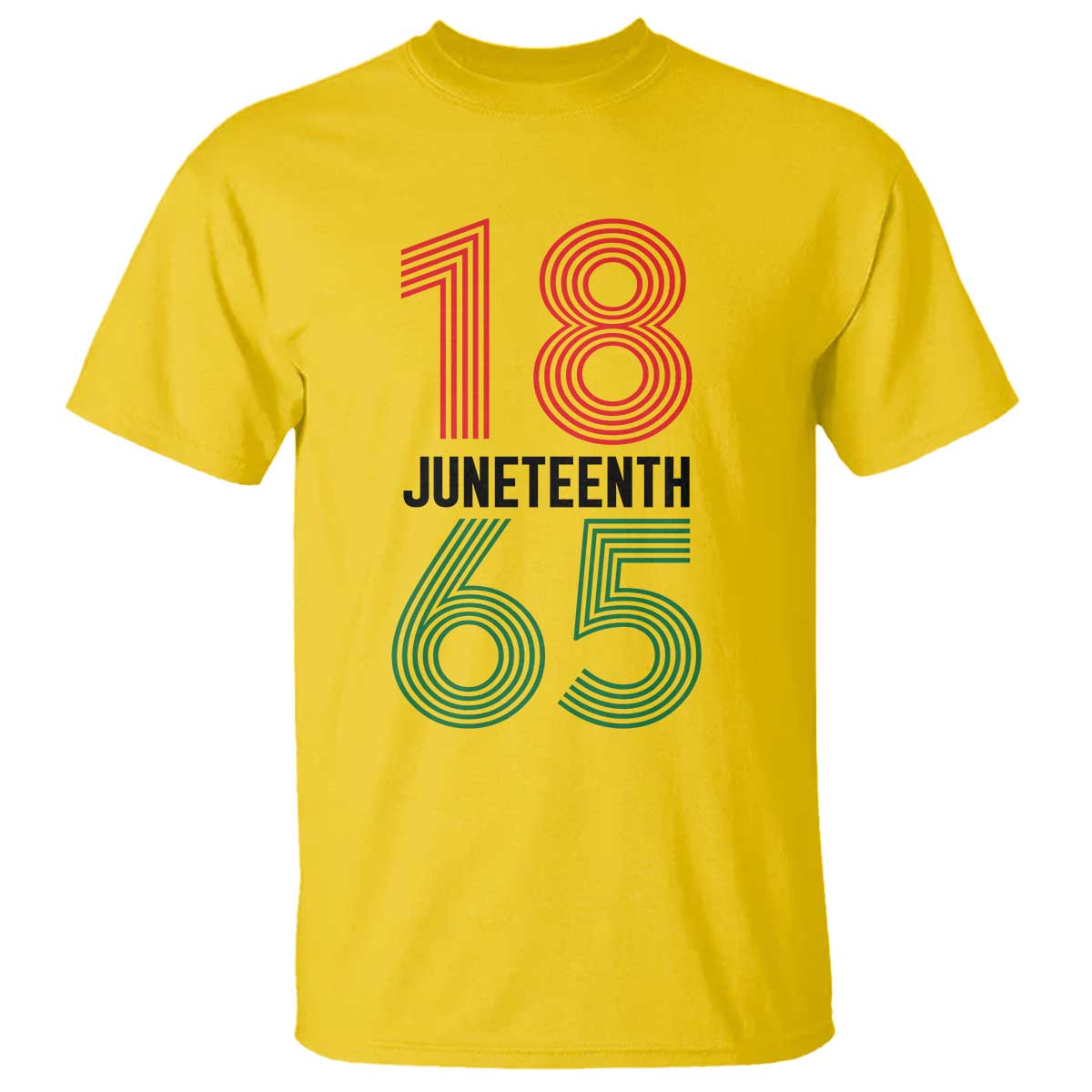 Vintage Juneteenth 1865 T Shirt Retro Striped Number Graphic