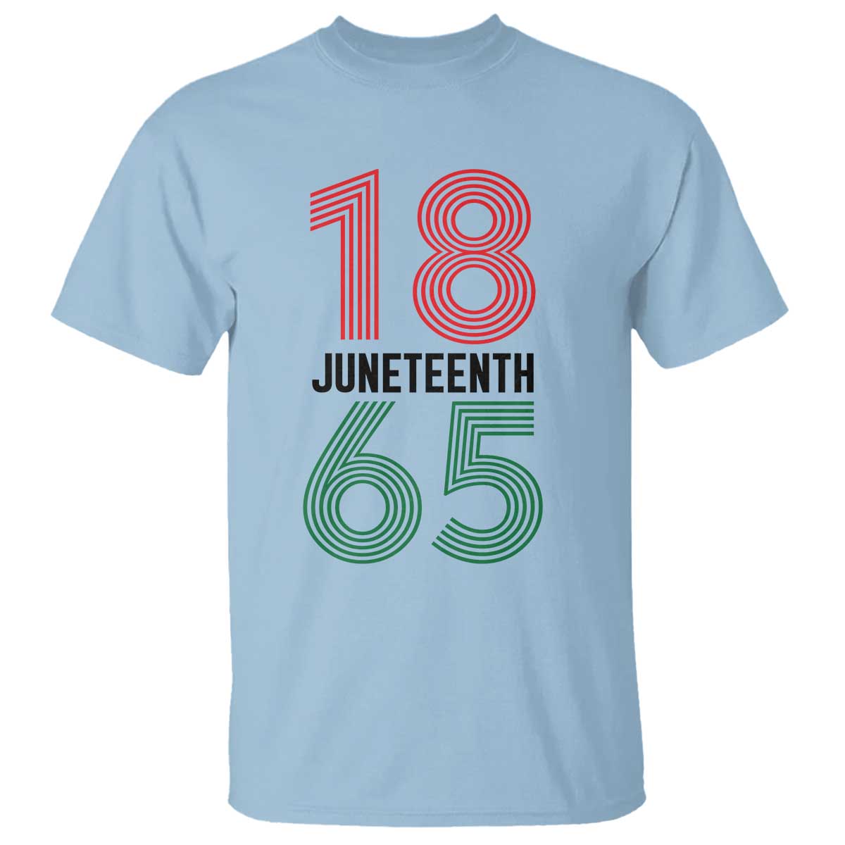 Vintage Juneteenth 1865 T Shirt Retro Striped Number Graphic
