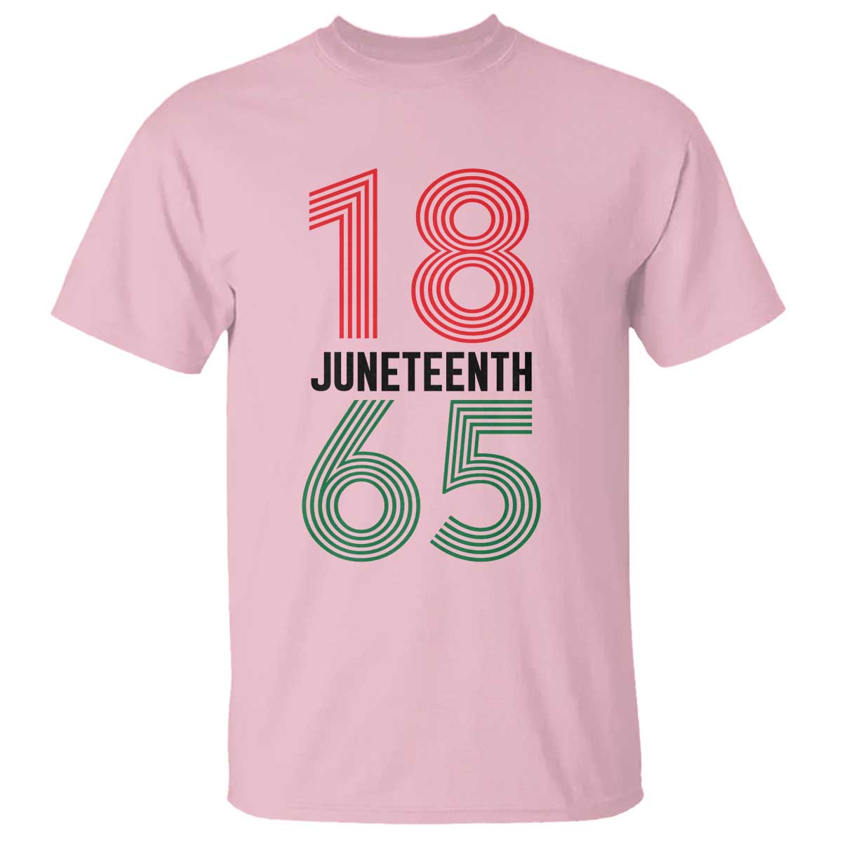 Vintage Juneteenth 1865 T Shirt Retro Striped Number Graphic
