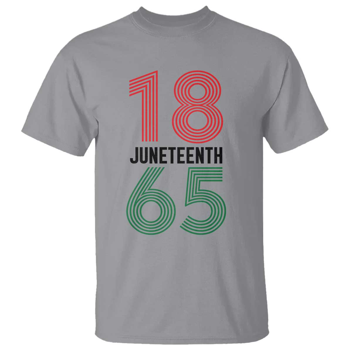 Vintage Juneteenth 1865 T Shirt Retro Striped Number Graphic
