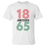 Vintage Juneteenth 1865 T Shirt Retro Striped Number Graphic