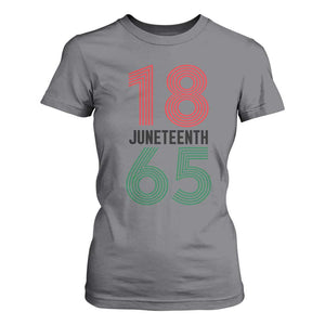 Vintage Juneteenth 1865 T Shirt For Women Retro Striped Number Graphic