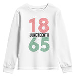 Vintage Juneteenth 1865 Youth Sweatshirt Retro Striped Number Graphic
