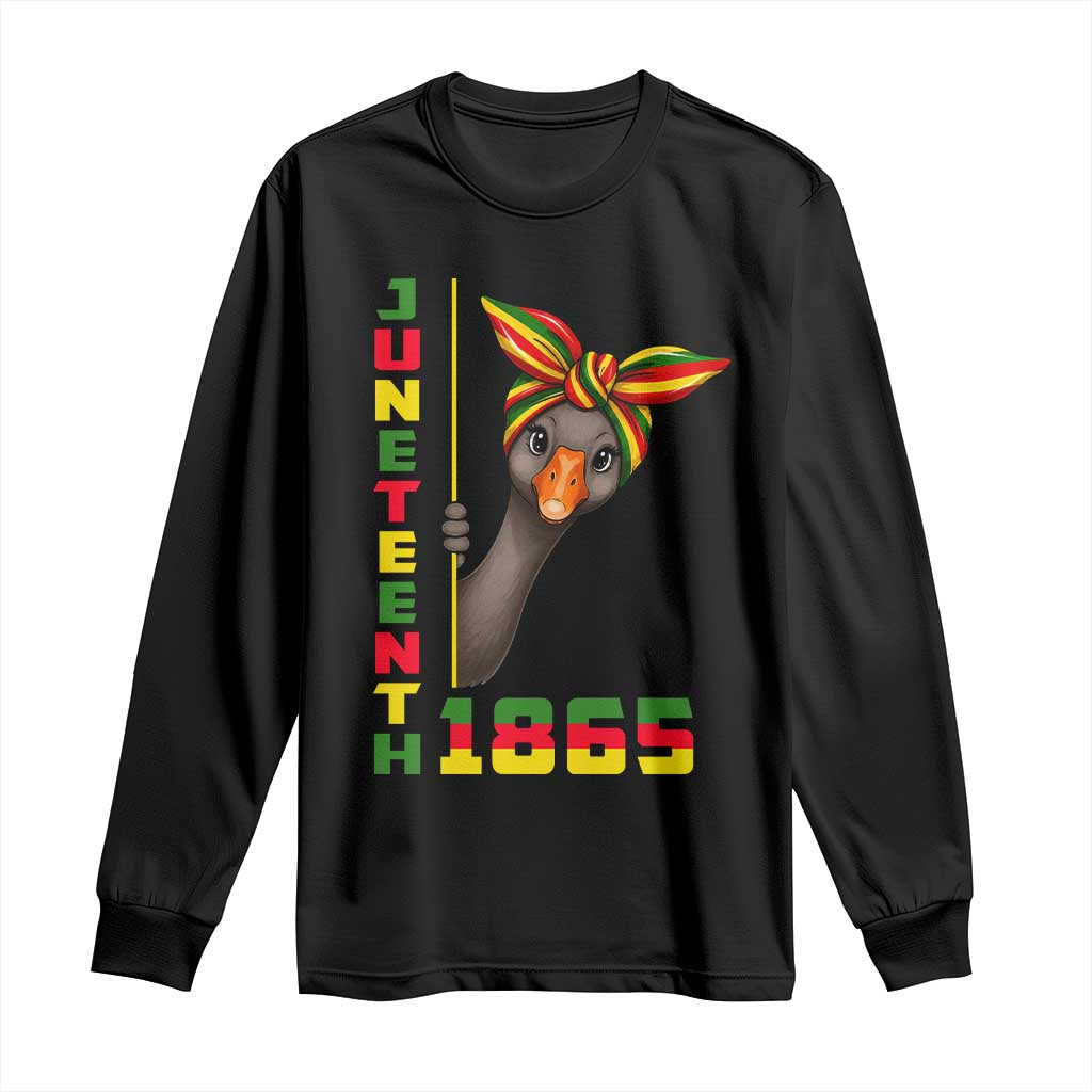 Funny Juneteenth Goose Long Sleeve Shirt African American Pride Gift