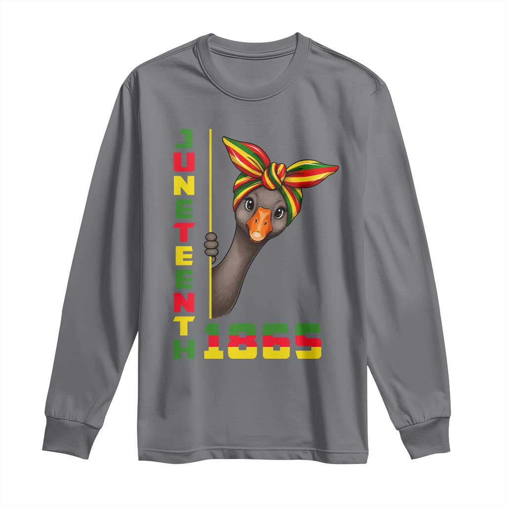 Funny Juneteenth Goose Long Sleeve Shirt African American Pride Gift