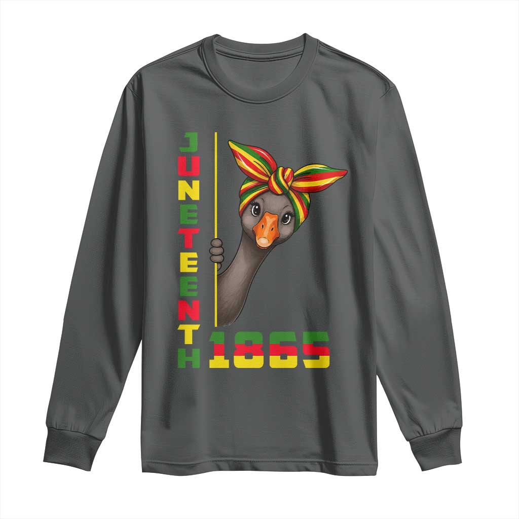 Funny Juneteenth Goose Long Sleeve Shirt African American Pride Gift