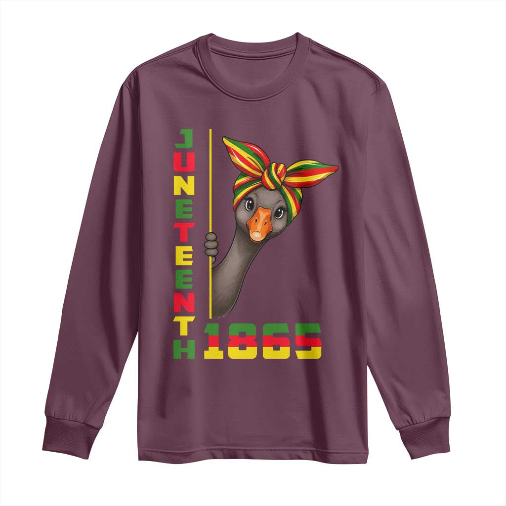 Funny Juneteenth Goose Long Sleeve Shirt African American Pride Gift