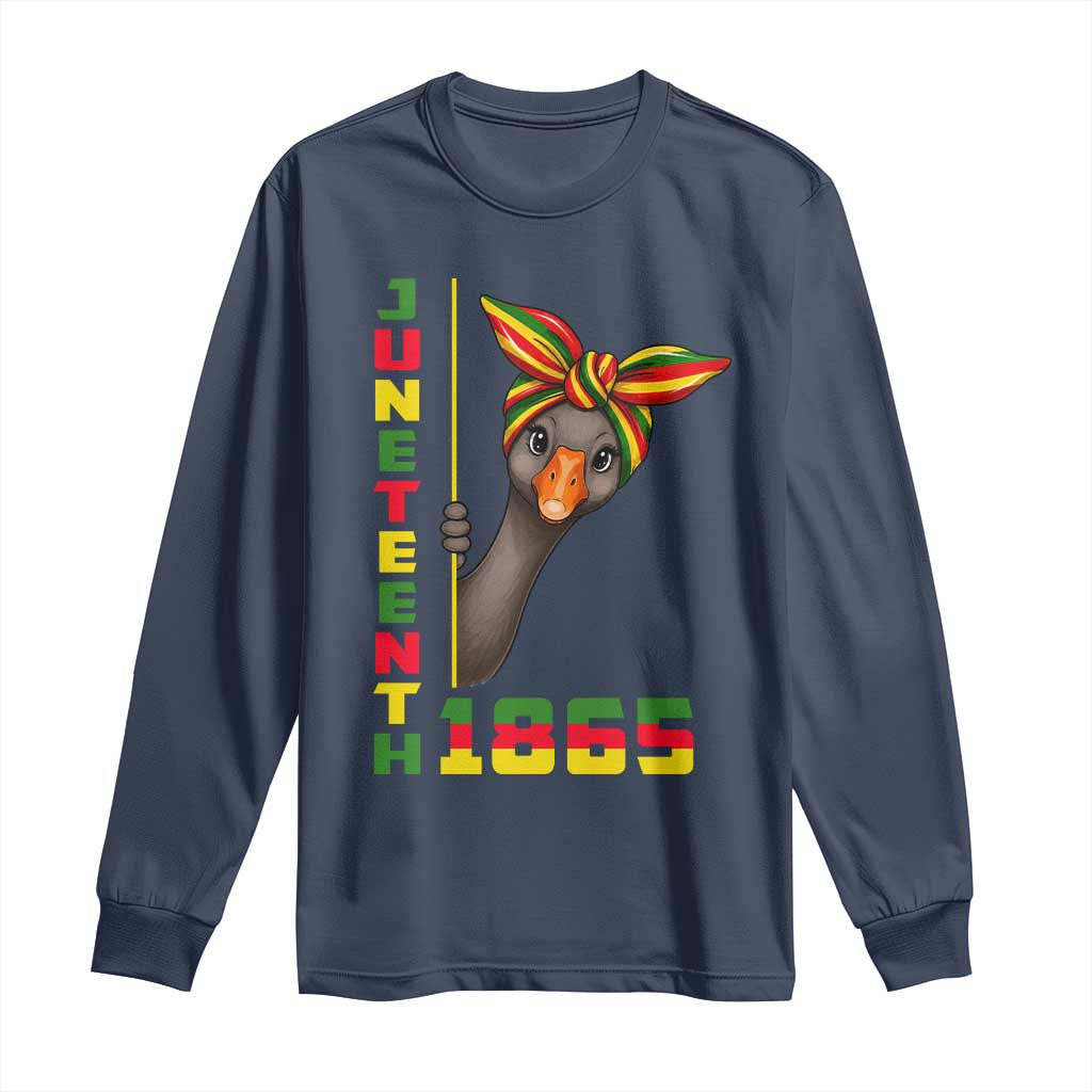 Funny Juneteenth Goose Long Sleeve Shirt African American Pride Gift
