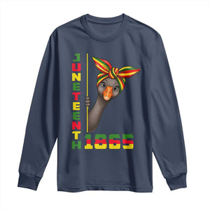 Funny Juneteenth Goose Long Sleeve Shirt African American Pride Gift