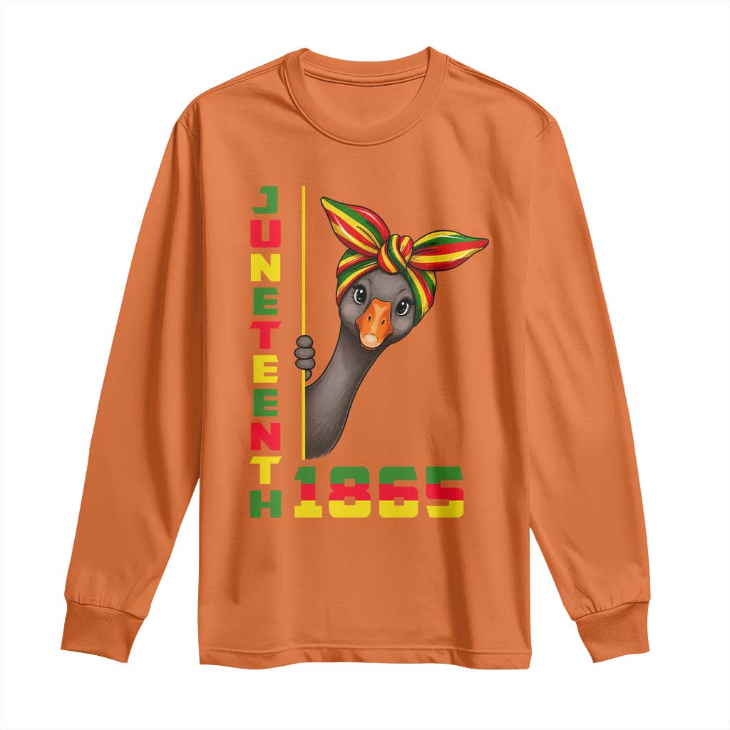 Funny Juneteenth Goose Long Sleeve Shirt African American Pride Gift
