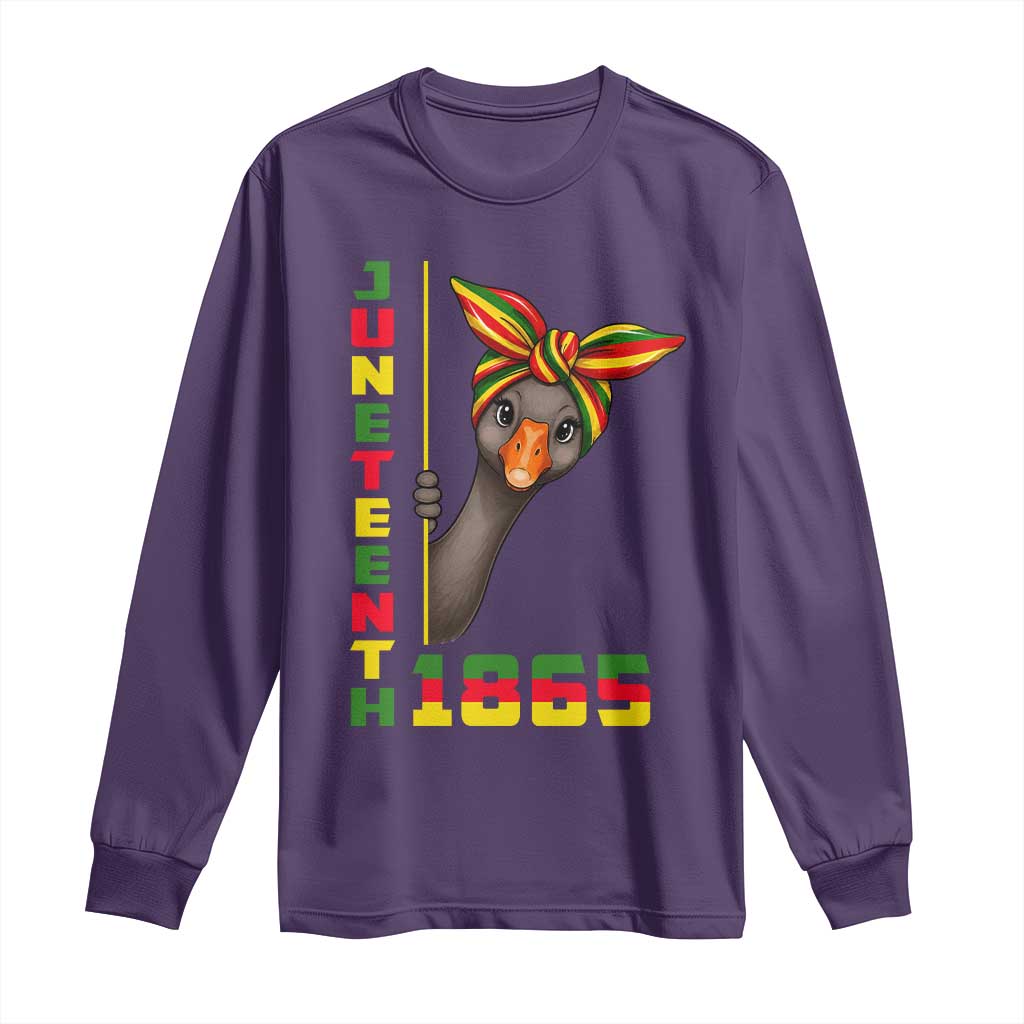 Funny Juneteenth Goose Long Sleeve Shirt African American Pride Gift