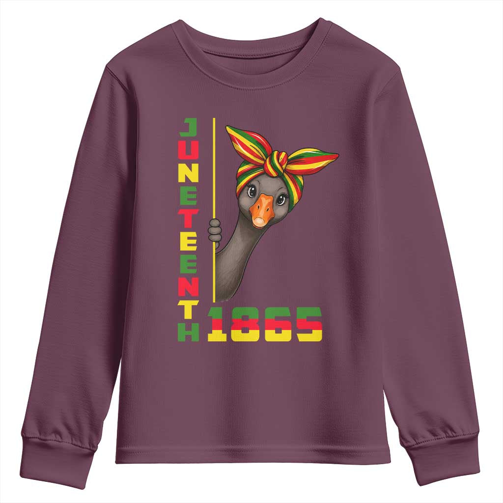 Funny Juneteenth Goose Youth Sweatshirt African American Pride Gift