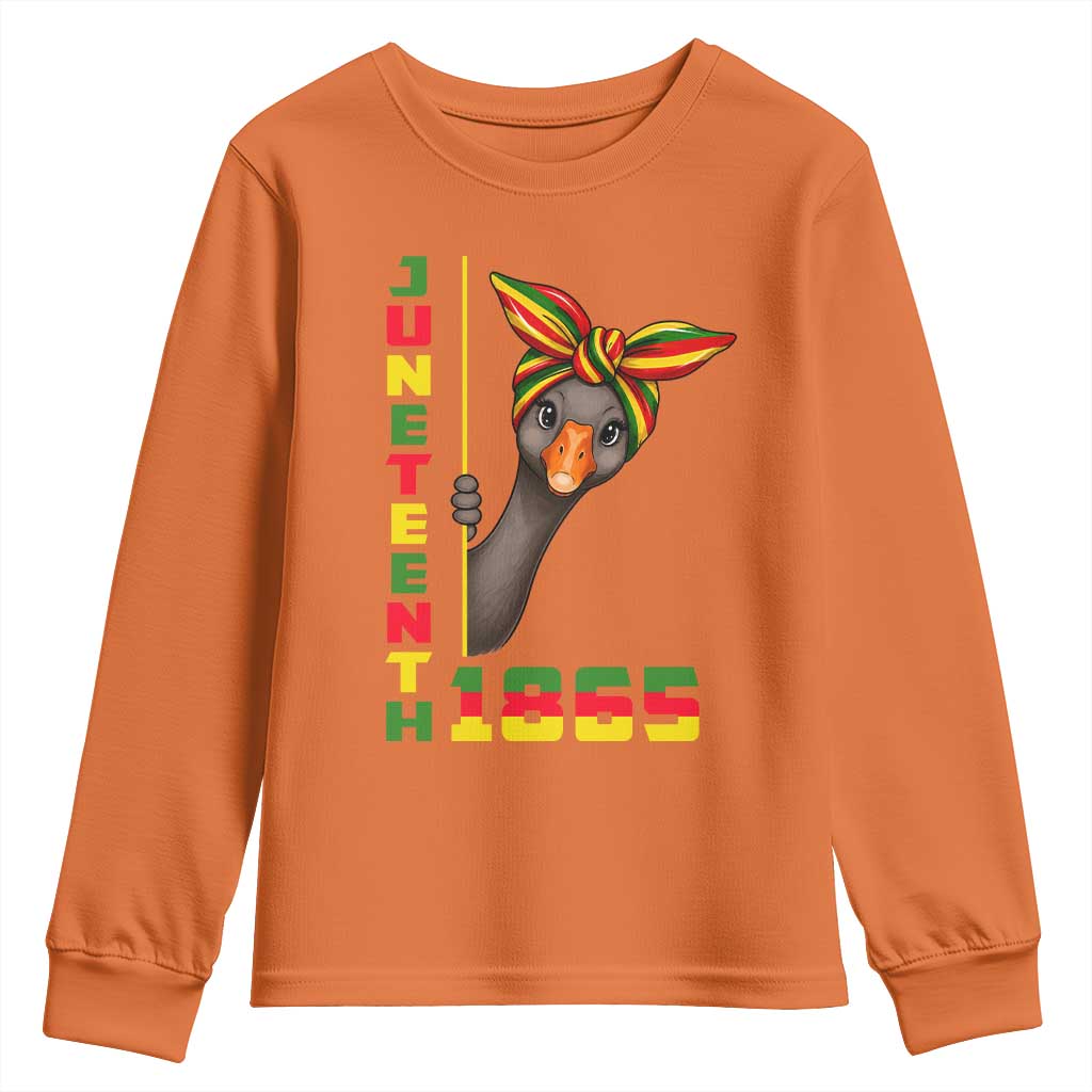 Funny Juneteenth Goose Youth Sweatshirt African American Pride Gift