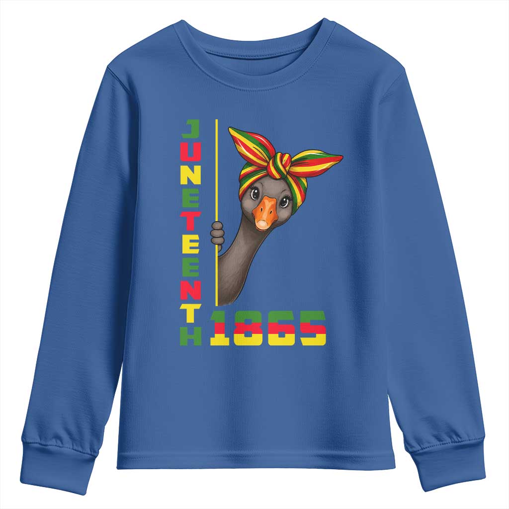 Funny Juneteenth Goose Youth Sweatshirt African American Pride Gift