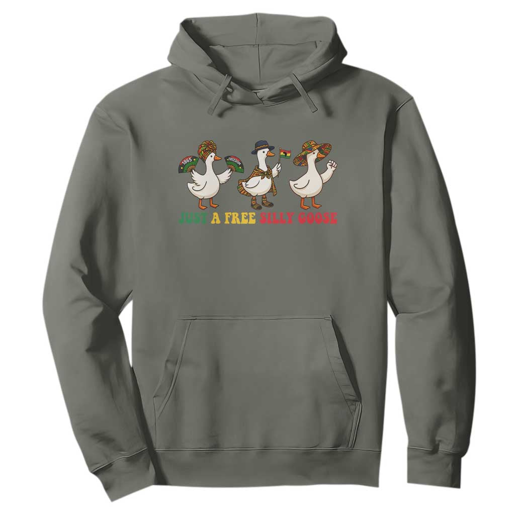 Funny Just A Free Silly Goose Hoodie Juneteenth Freedom Day