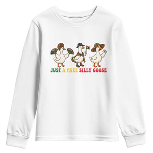 Funny Just A Free Silly Goose Youth Sweatshirt Juneteenth Freedom Day