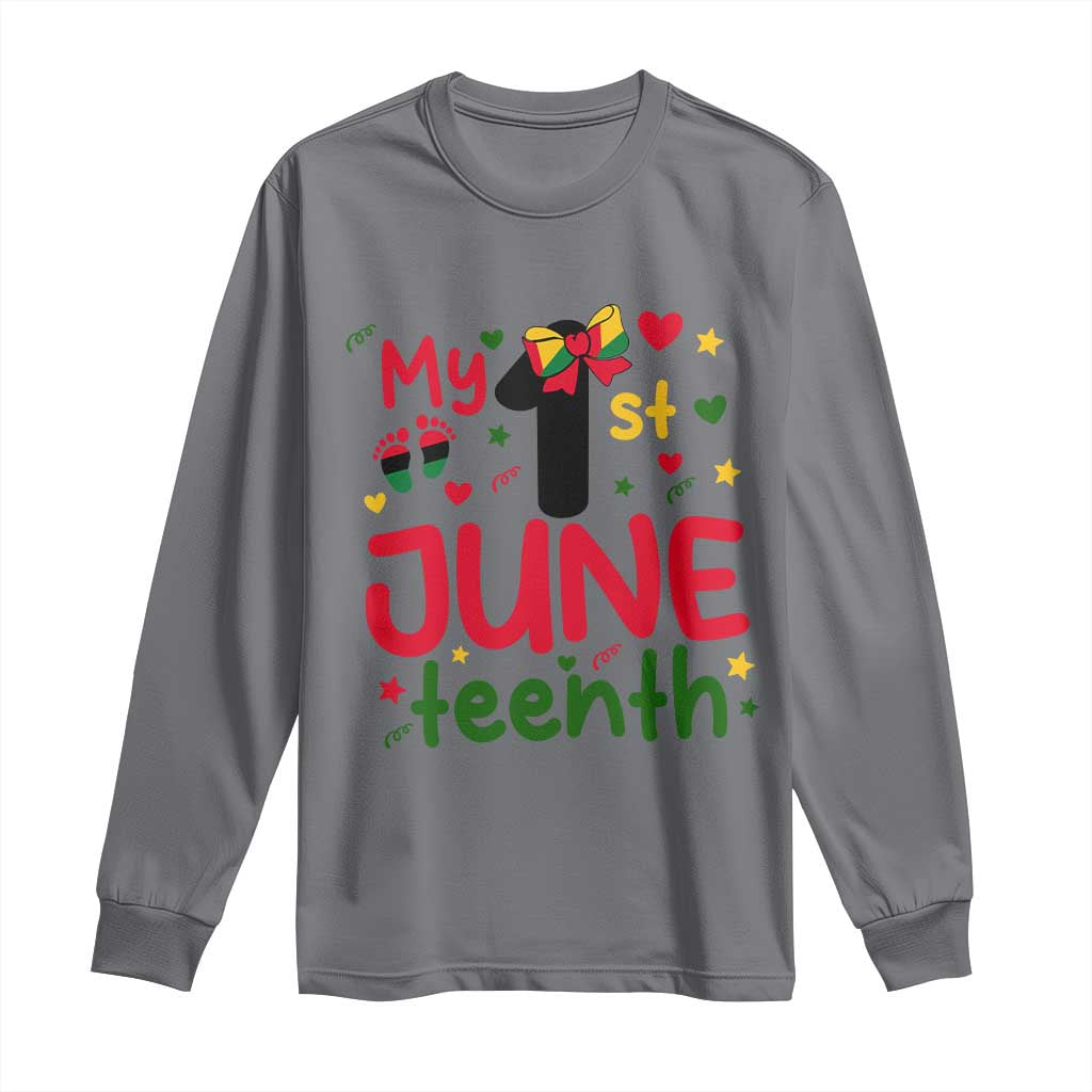 My First Juneteenth Long Sleeve Shirt African American Baby Freedom Day