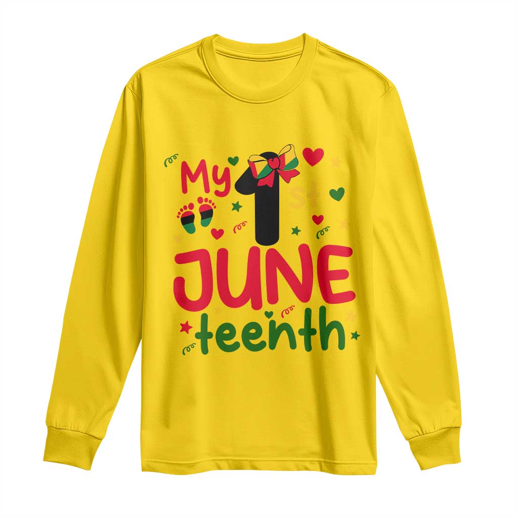 My First Juneteenth Long Sleeve Shirt African American Baby Freedom Day