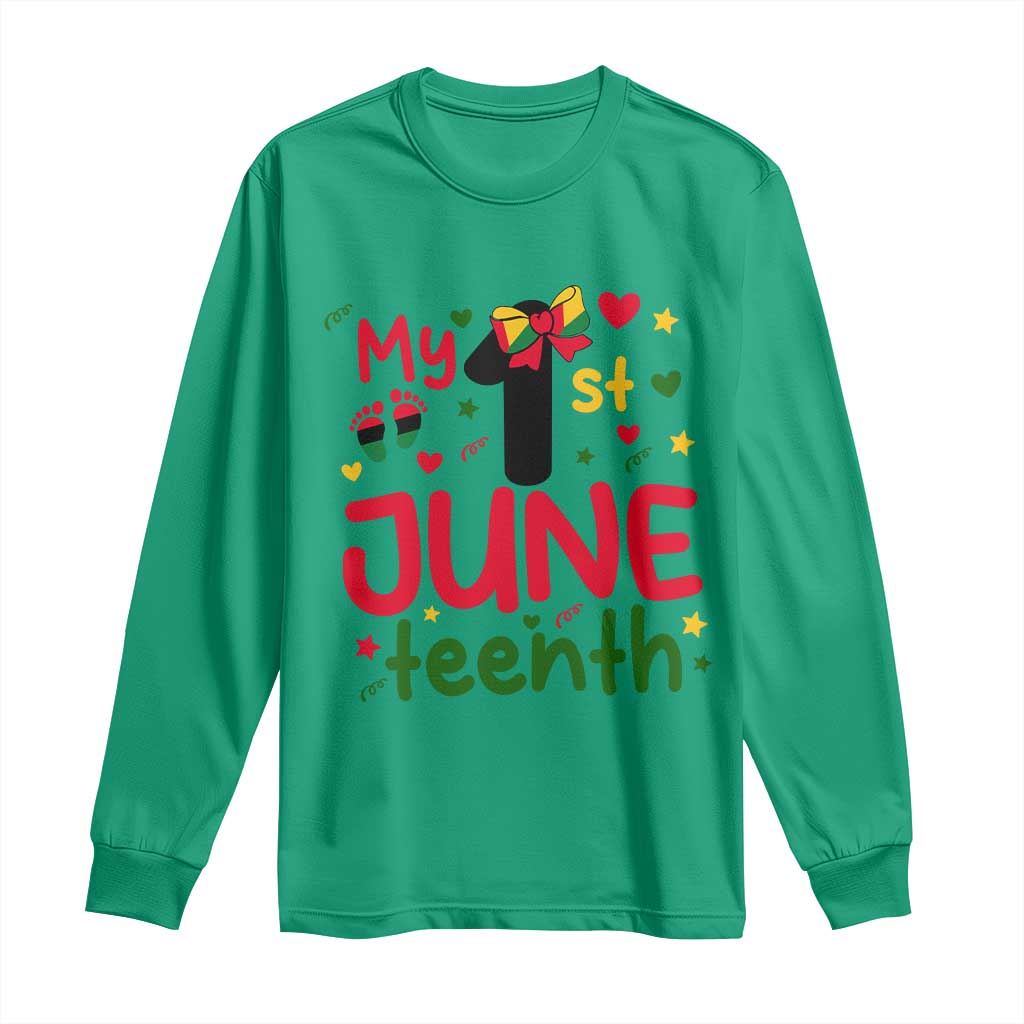 My First Juneteenth Long Sleeve Shirt African American Baby Freedom Day