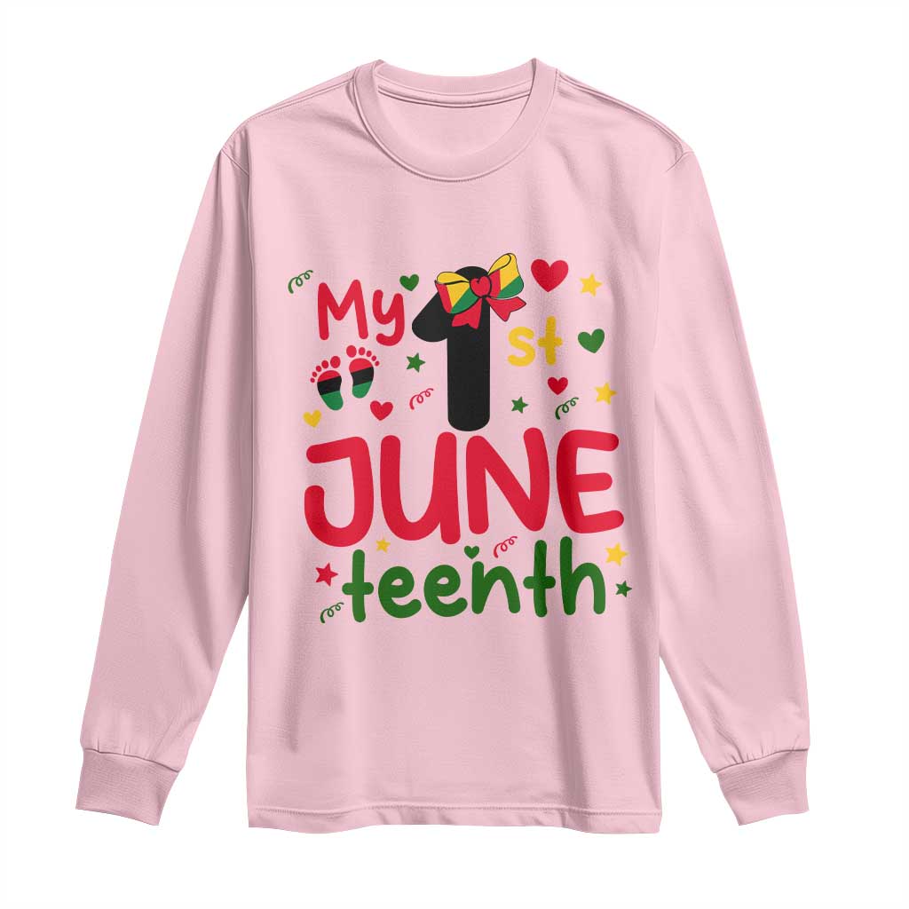 My First Juneteenth Long Sleeve Shirt African American Baby Freedom Day