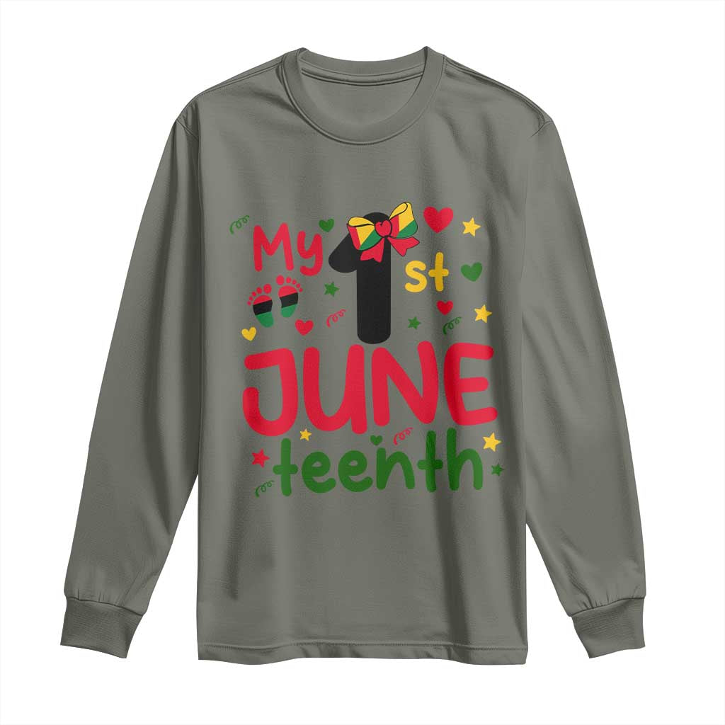 My First Juneteenth Long Sleeve Shirt African American Baby Freedom Day