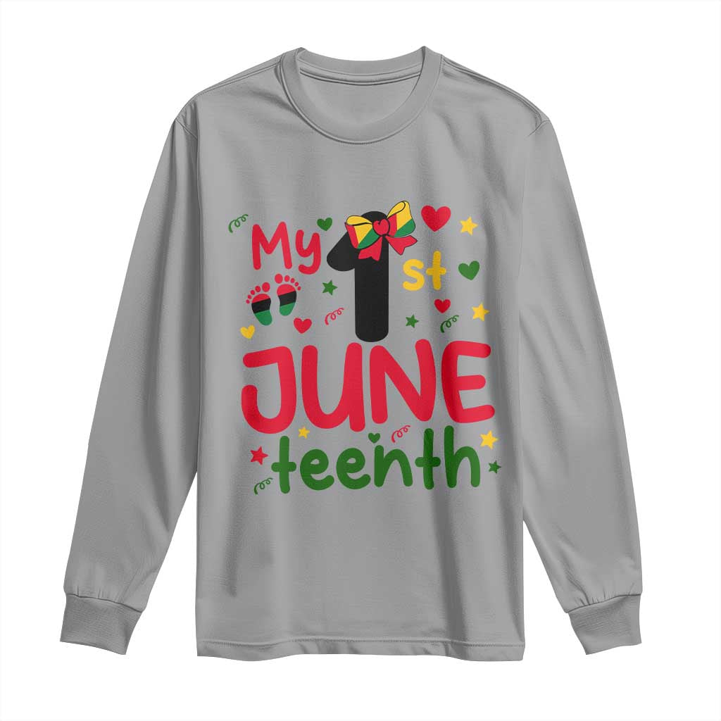 My First Juneteenth Long Sleeve Shirt African American Baby Freedom Day