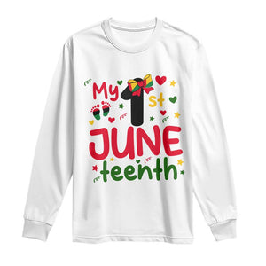 My First Juneteenth Long Sleeve Shirt African American Baby Freedom Day