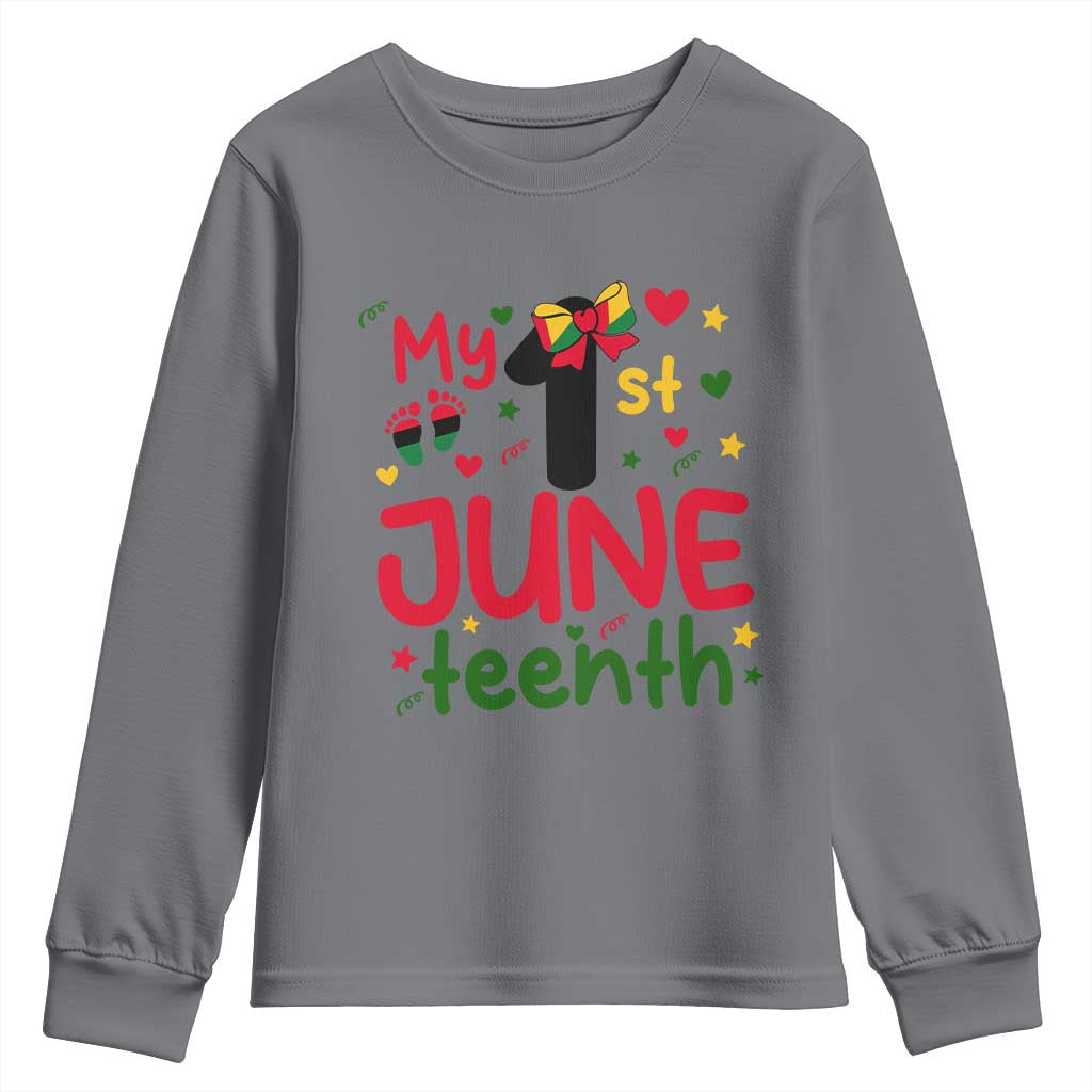 My First Juneteenth Youth Sweatshirt African American Baby Freedom Day
