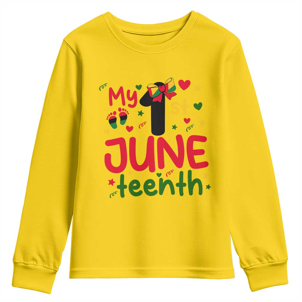 My First Juneteenth Youth Sweatshirt African American Baby Freedom Day