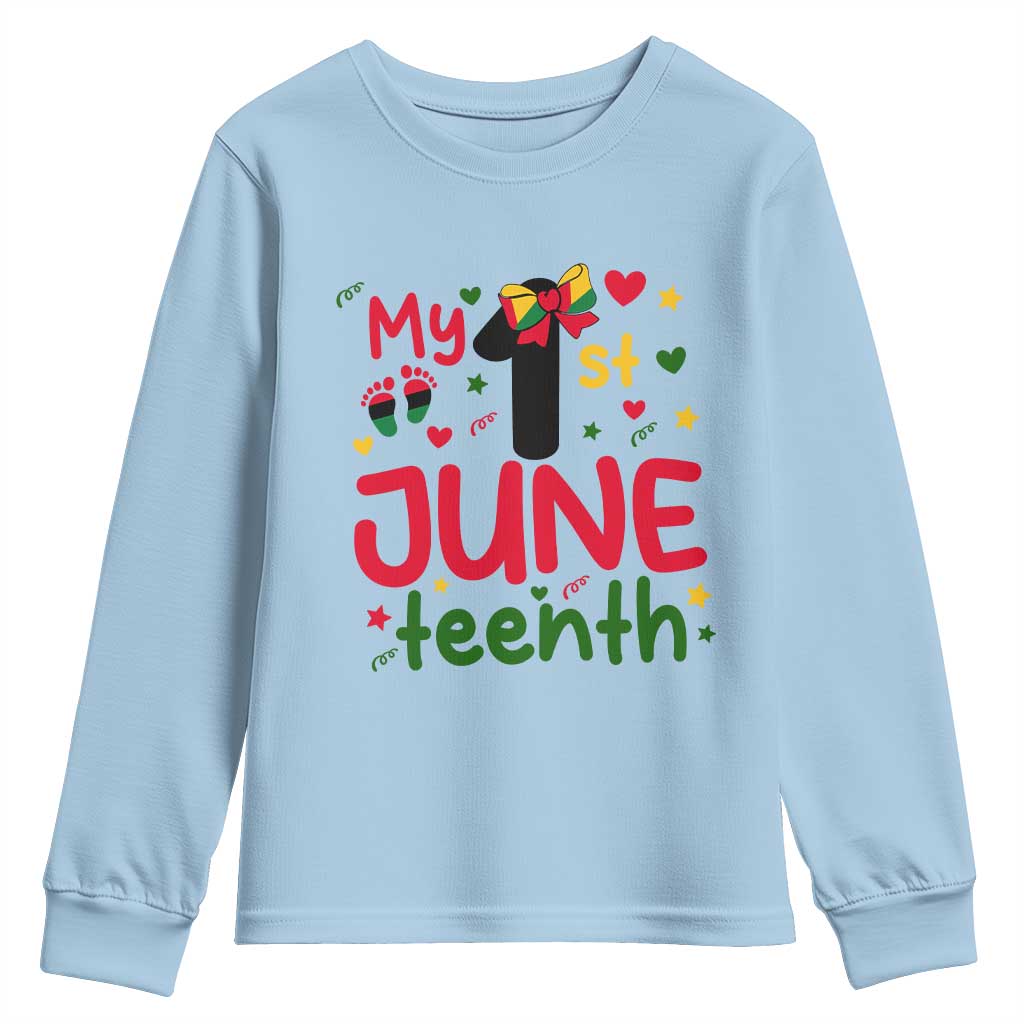 My First Juneteenth Youth Sweatshirt African American Baby Freedom Day