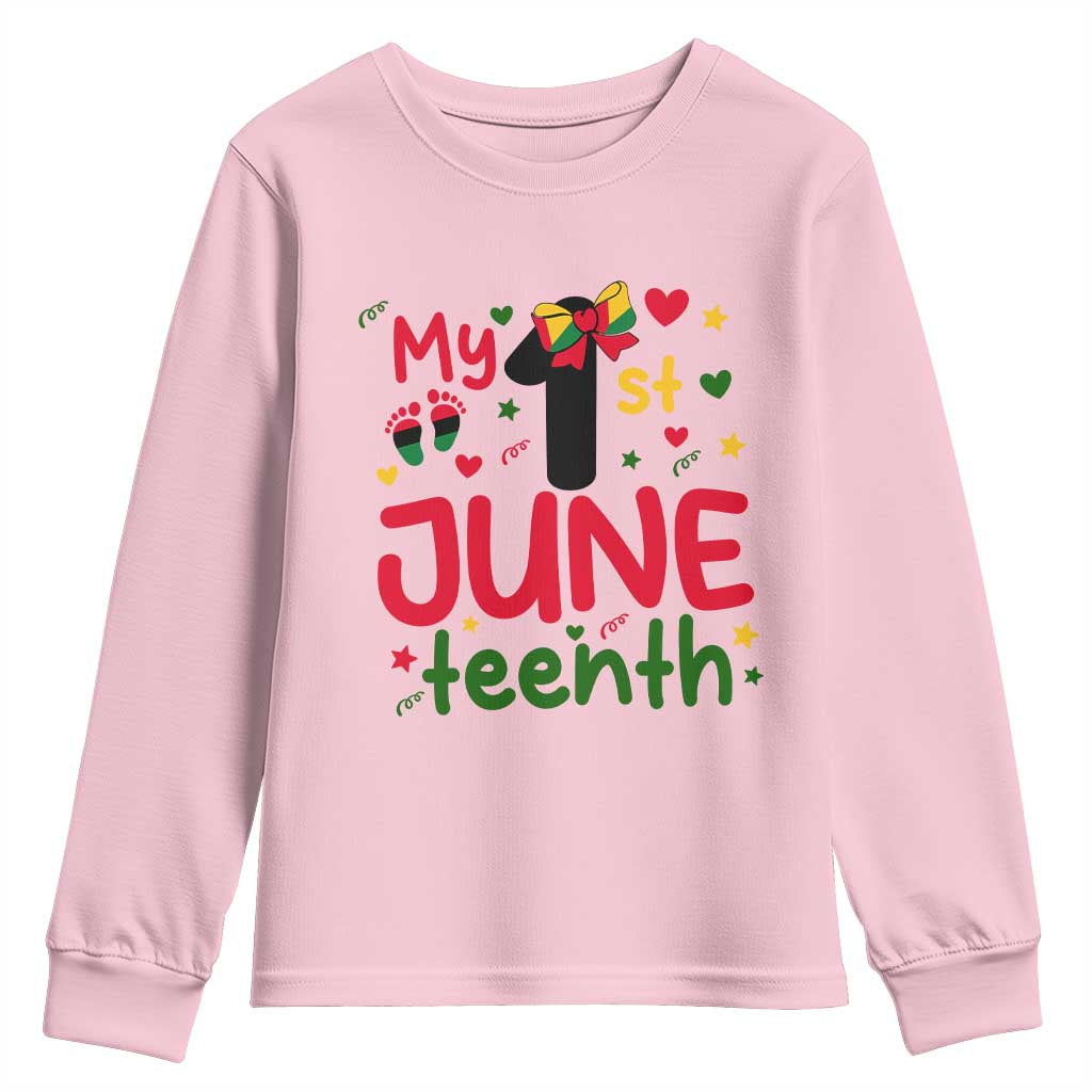 My First Juneteenth Youth Sweatshirt African American Baby Freedom Day