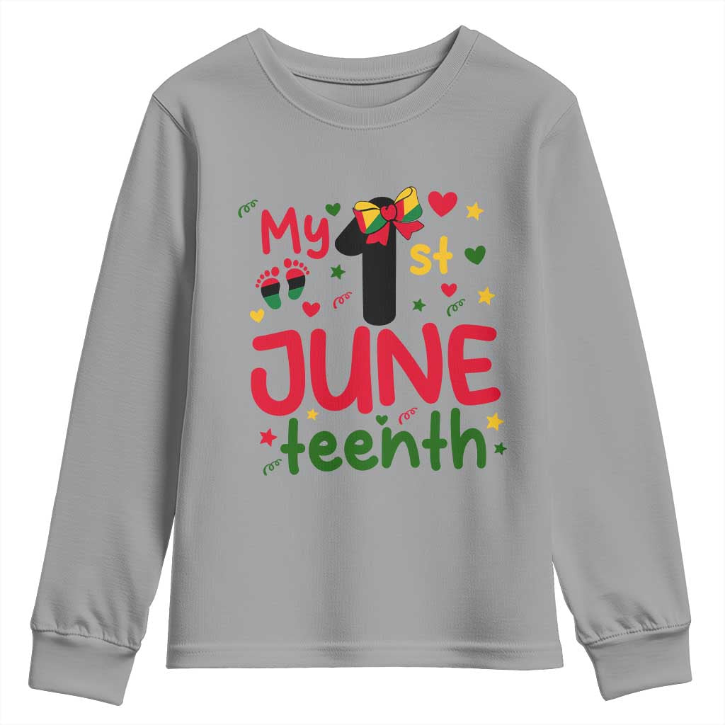 My First Juneteenth Youth Sweatshirt African American Baby Freedom Day