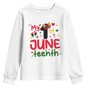 My First Juneteenth Youth Sweatshirt African American Baby Freedom Day
