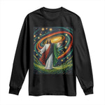 Black Jesus Juneteenth Long Sleeve Shirt African American Christian Pride