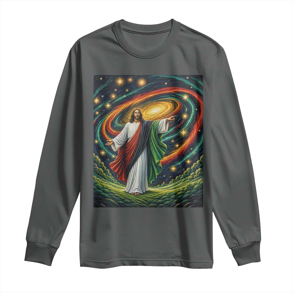 Black Jesus Juneteenth Long Sleeve Shirt African American Christian Pride